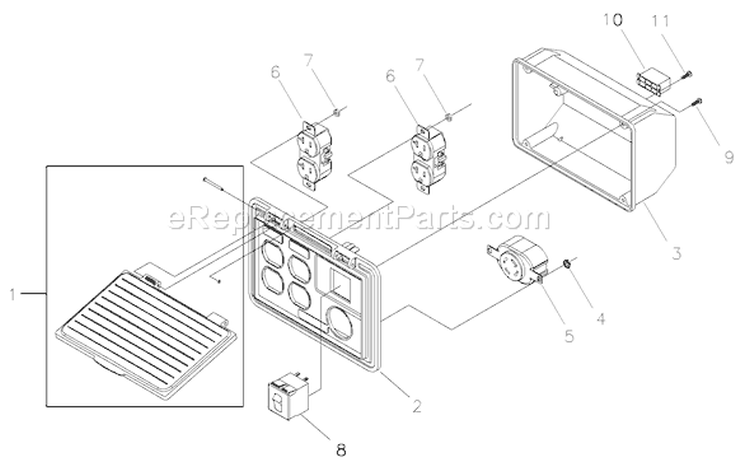 Page B Diagram and Parts List for 030206-0  Briggs and Stratton Generator